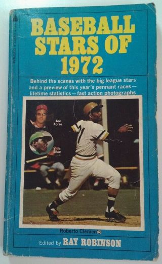 Roberto Clemente Pb Book - Baseball Stars Of 1972 Rare Vhtf Aaron Mays Torre Blu
