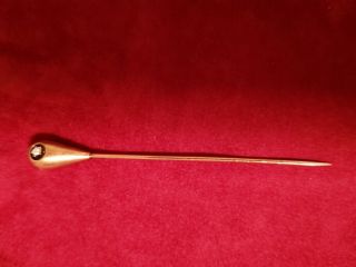Antique Stick Pin,  18k Gold With Diamond,  Enos Richardson & Company