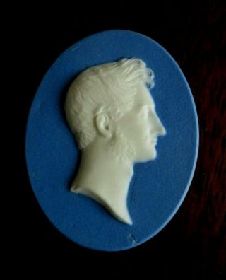 Antique 19thc Wedgwood Jasperware Portrait Medallion - Possibly Prince Albert?