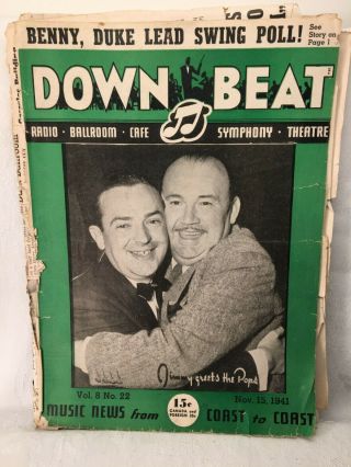 Set Of 2 Vintage Down Beat Magazines 1941