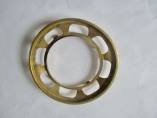 Vintage Oil Lamp Brass Burner Shade Holder Ring 4 3/8 " Diameter 2 1/2 " Center