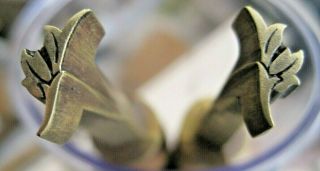 Bookbinding: Decorative Antique Brass Stamps,  Leaf Shapes