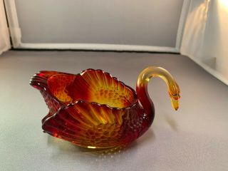 Vintage Boyd Glass Company - Flame Colored Glass