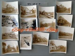 Baltimore & Ohio Set Of 16 Photos Taken In 1937 On 616 Prints