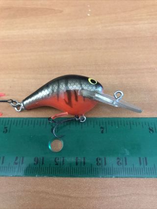 Vintage Bagley’s Bitty B Lm2 Little Musky On Orange Bass Fishing Lure Very Rare
