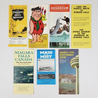Vintage 70s Niagara Falls Canada Tourist Brochures Tussauds Maid Of Mist Skylon