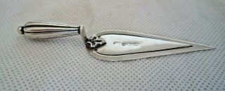 Victorian 1887 Novelty Solid Silver Trowel Book Mark