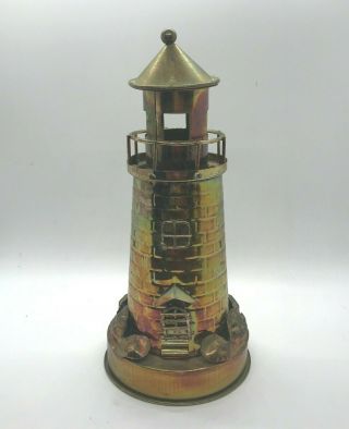 VTG Berkeley Designs Copper Lighthouse Music Box You Light up My Life 2