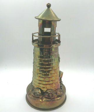 VTG Berkeley Designs Copper Lighthouse Music Box You Light up My Life 3