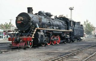 35mm Slide China / Chinese Steam Railway Jf958 Wagon Repair Shed Luoyang 1984