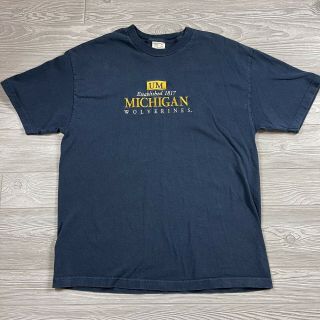 Vintage Michigan Wolverines Football T Shirt Xl Embroidered Tee C2