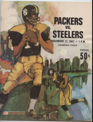 1967 Green Bay Packers Vs Pittsburgh Steelers Official Game Program 12/17/67 Cg1