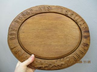 An Antique Carved Wooden Bread Board - Country Or Farmhouse Kitchen.