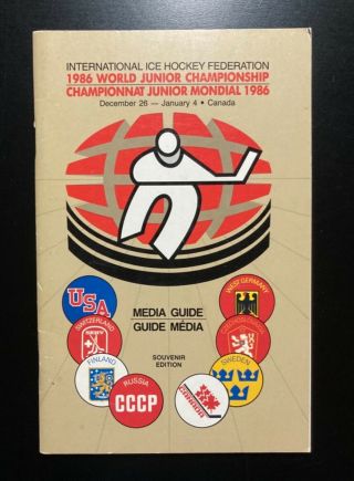 1986 International Ice Hockey Federation World Junior Championship Media Guide