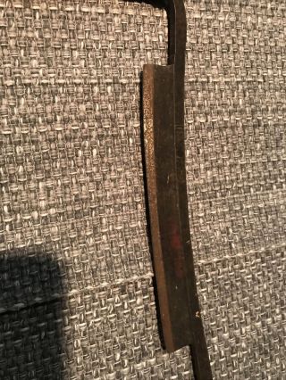 Vintage Antique Primitive Hand Forged Draw Knife Shave Tool w/Wood Handles 2