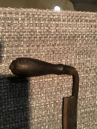 Vintage Antique Primitive Hand Forged Draw Knife Shave Tool w/Wood Handles 3