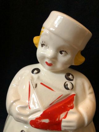 Antique 1930 ' s - 40 ' s Ludowici Celadon ' s Dutch Boy Cookie Jar 2