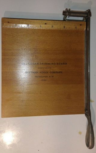 Vintage No.  2 Kodak Wooden Trimming Board Cutter Eastman Kodak Company Antique