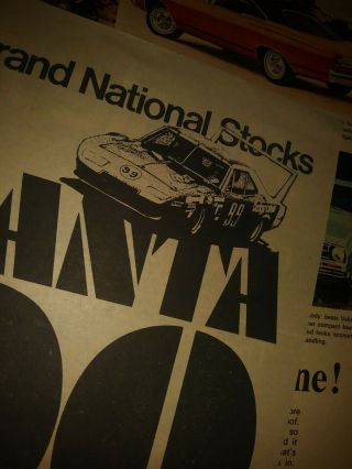 Dodge Ad Daytona Charger Atlanta 500 Hemi Nascar Poster Vintage