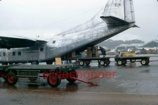 Slide Photo Vietnam War Loading Air America Fairchild C - 123 Provider Aircraft 70