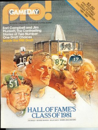 1981 Nfl,  Pro Football Hall Of Fame Game Program,  Aug 1,  1981,  Browns Falcons