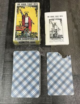 Vintage - The Rider - Waite Tarot Deck,  1971,  78 Cards,  Book,  Box - G3