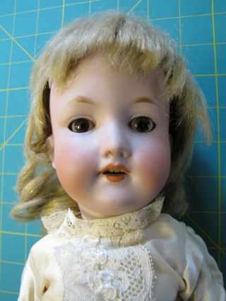 Antique German Armand Marseille Bisque Head Doll On Composition Jointed Body 16 "