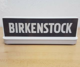 Vintage Birkenstock Retail Shoe Store Display Advertising Sign Double Sided