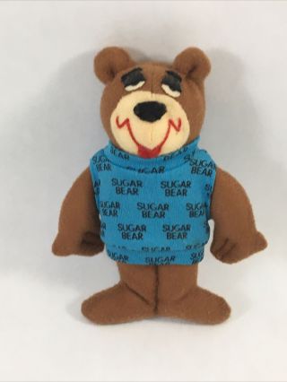 Vintage Sugar Bear 4.  5 " Mini Plush Figurine Doll Post Golden Crisp Cereal