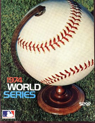 1974 World Series Program Oakland Athletics A 