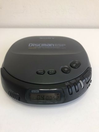 Vintage Sony D - 242ck Discman Esp Portable Cd Player Walkman Mega Bass Headphones