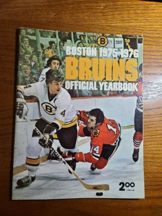 1975 - 76 Boston Bruins Yearbook Bobby Orr