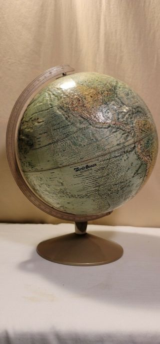 Vintage Replogle World Ocean Series 12 Inch Diameter Globe