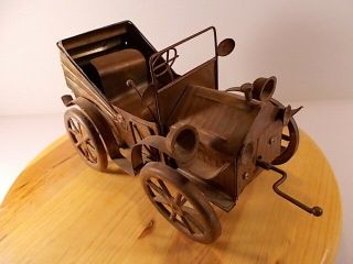 Vintage Ktc? Metal Copper Music Box Old Time Car Plays You Light Up My Life