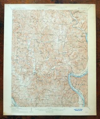 1907 Keno Ohio West Virginia Rare Antique Usgs Topo Map Pomeroy Topographic