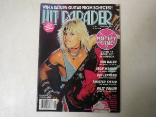Vintage January 1985 Hit Parader Motley Crue Cover Ratt Poster Iron Maiden