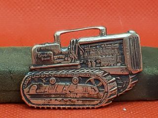 Vintage Caterpillar Tractor Co Peoria Ill Metal Pocket Watch Fob