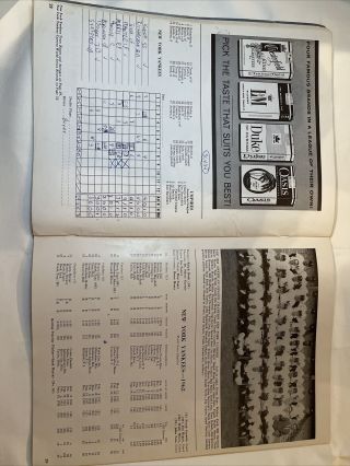 1962 World Series Program Giants at Yankees Game 3 scored 3