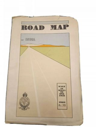 Road Map Of India.  Survey Of India Offices Vintage