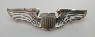 Us Ww2 Order Us Air Force Pin Medal Silver Shield Wings Usaf 17 Grs Vintage