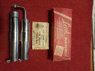 Vintage Lenk Automatic Alcohol Blotorch With Instructions