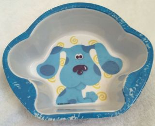 Melamine Zak Designs Vintage Blues Clues Bowl Nick Jr Dog Blue Dog Shaped