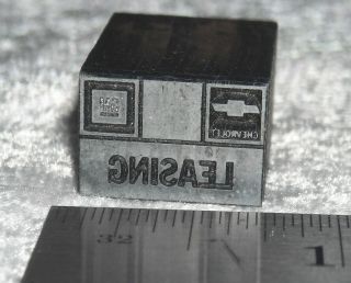 Vintage Chevrolet Gm Leasing Logo Printer Block Letterpress Printing Metal Stamp