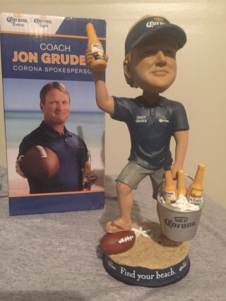 Coach Jon Gruden Corona Spokesperson Bobble Head - Raiders Coach -