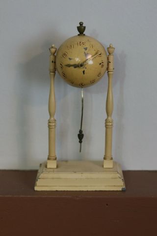 Antique 1933 Lux Clock Co World Fair Globe Ball Orb Novelty Mantel Clock