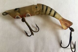 Old Ben Smith Jointed Shrimp Lure Hard Plastic - Florida Hard To Find 1940’s