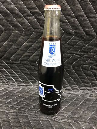 Vintage 1985 Kansas City Royals World Champion Bottle Of Coke Full
