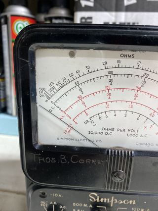 Vintage Simpson 260 Analog Multimeter with Case 3