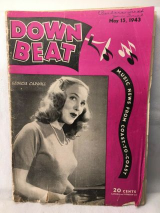 Set Of 2 Vintage Down Beat Magazines 1943