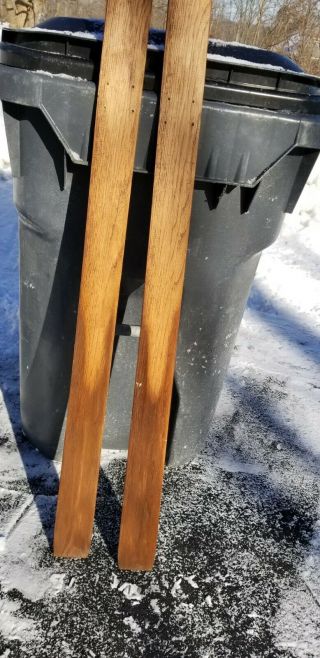Vintage 1950 ' s Antique Wood Skis 74 